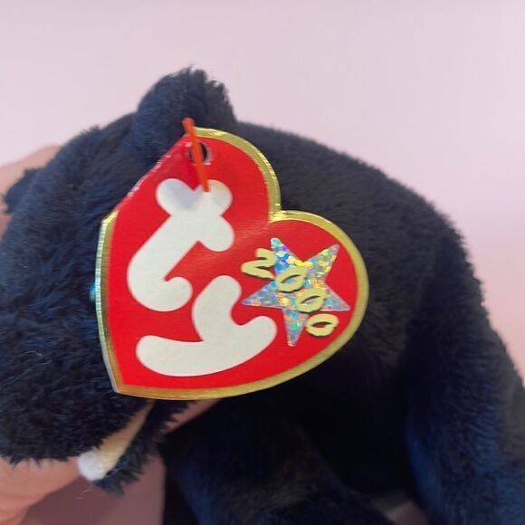 Cinders the Black Bear (RETIRED) 2000 Original Beanie Baby Ty Inc. NWT EUC 5” - Picture 5 of 8